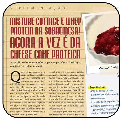 Suplementação Gourmet: Cheese Cake Proteica