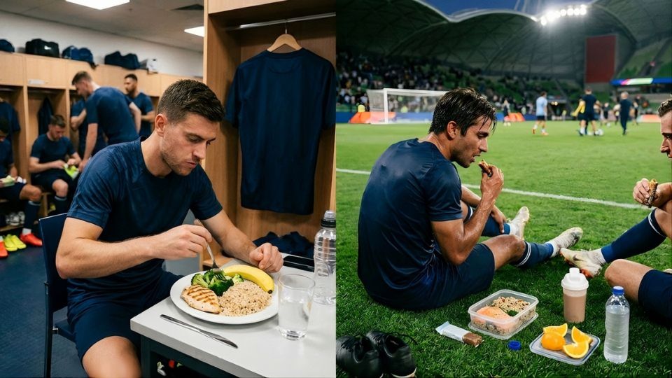 O que os jogadores comem antes e depois das partidas?